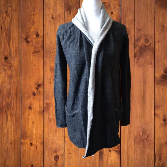 BABATON Women's XS Cashmere Wool Blend Open Front Beekman Cardigan Pockets - Picture 4 of 7